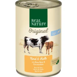 REAL NATURE Nourriture Humide^Light Bœuf et veau 6x400 g