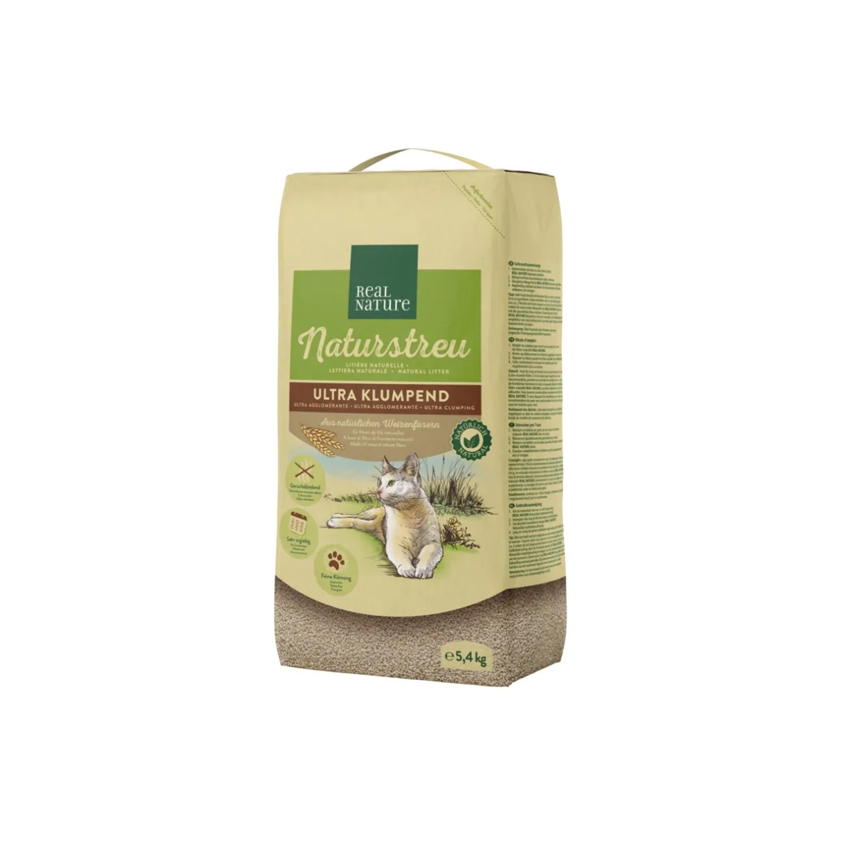 REAL NATURE Litière Pour Chat^Litière naturelle 5,4 kg