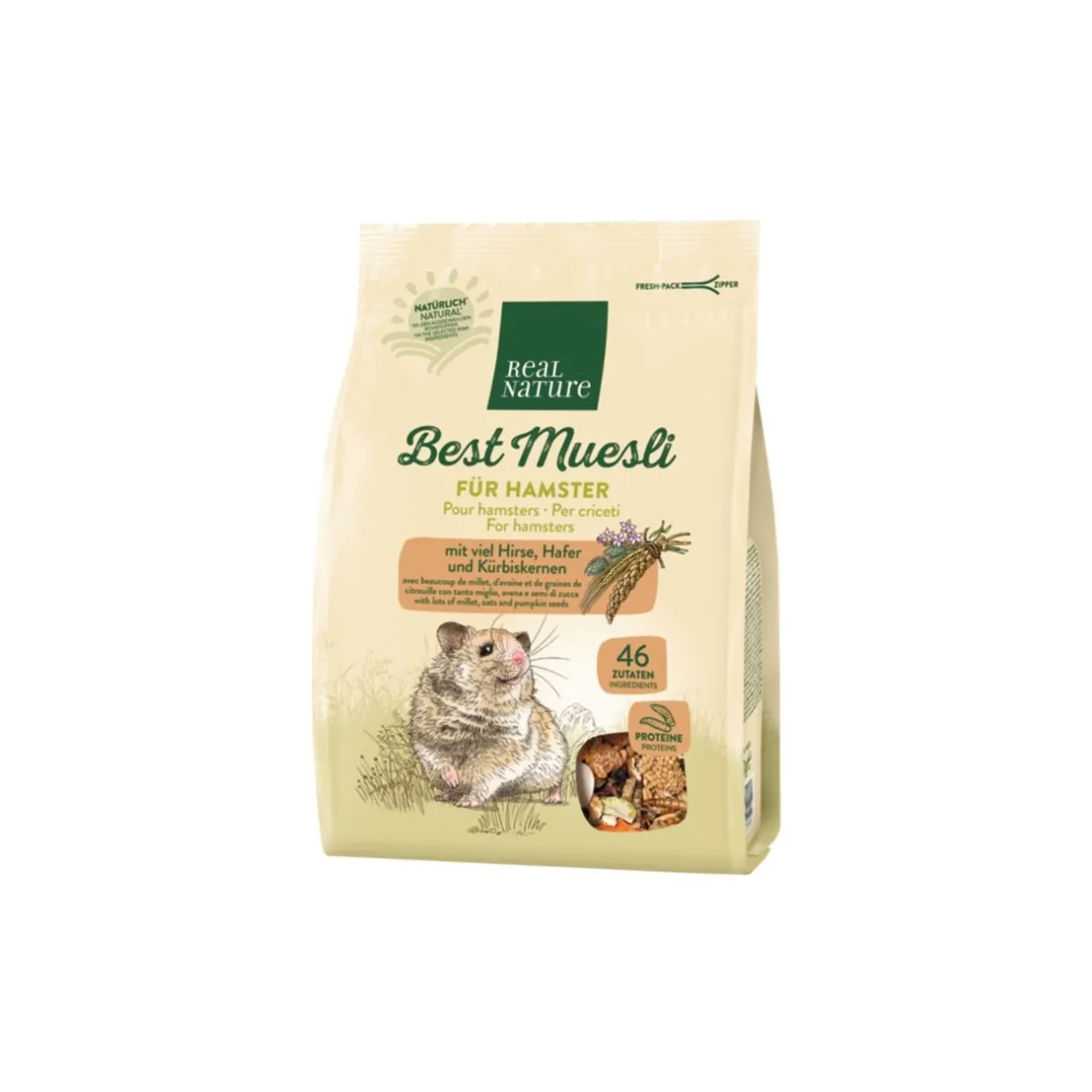 REAL NATURE Hamsters|Nourriture Principale^Mix de muesli local pour hamsters 500 g