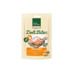 REAL NATURE Friandises|Nourriture^Original Deli Bites 150 g Filet de poulet aux patates douces, aux graines de lin et à l’huile de coco