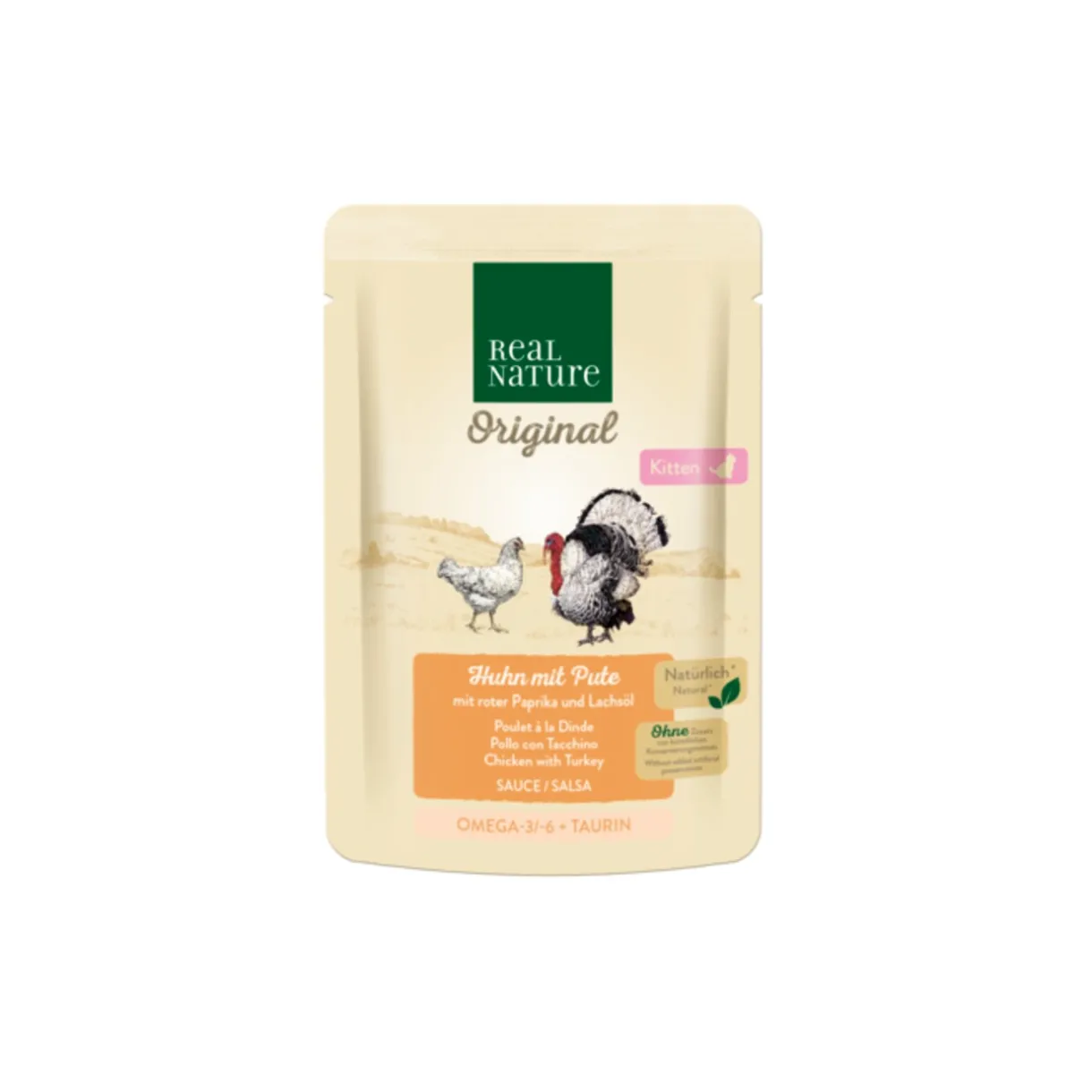 REAL NATURE Nourriture Humide|Nourriture^Original nourriture humide pour chat, chaton 12x85g Poulet avec dinde