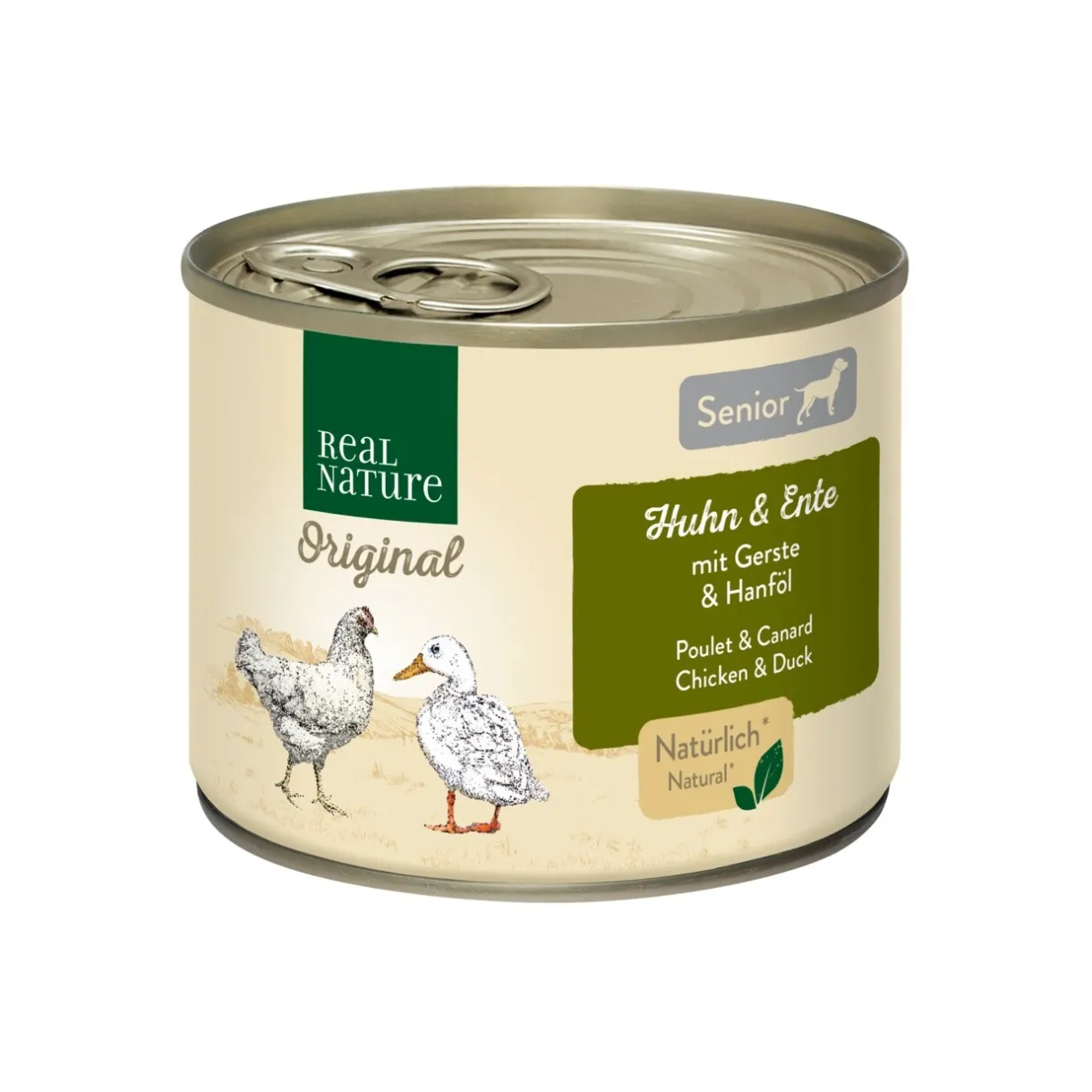 REAL NATURE Nourriture Humide^Senior Poulet et canard 6x200 g