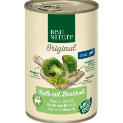 REAL NATURE Nourriture Humide^Superfood Adult Veau au brocoli 6x400 g