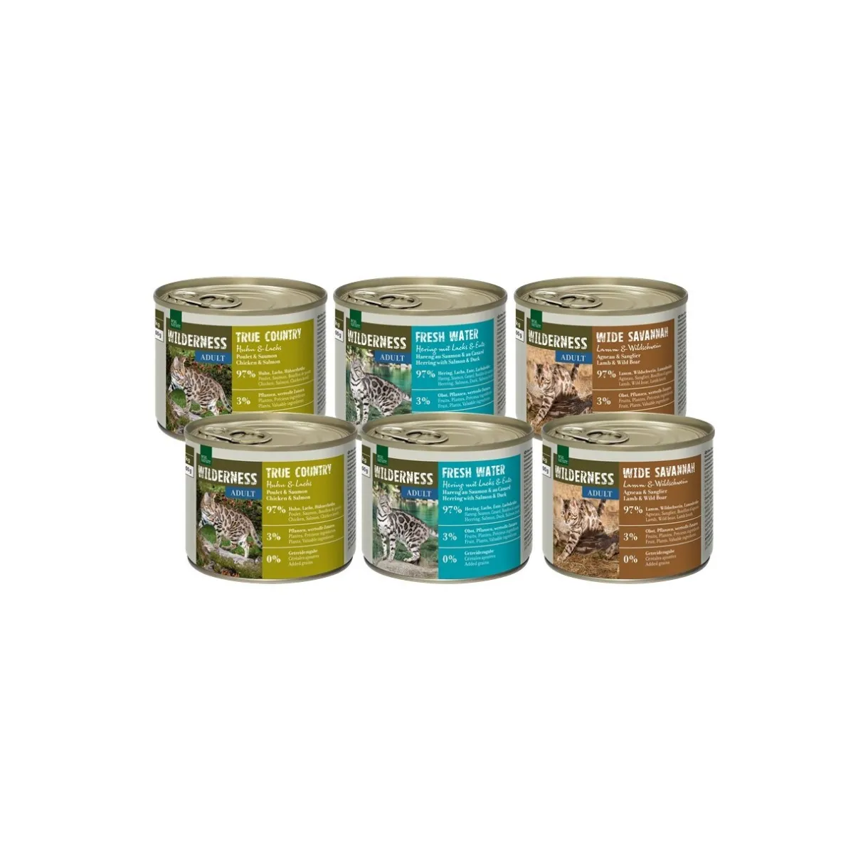 REAL NATURE Nourriture Humide^WILDERNESS Adult pack mixte 6 x 200 g Pack mix 1