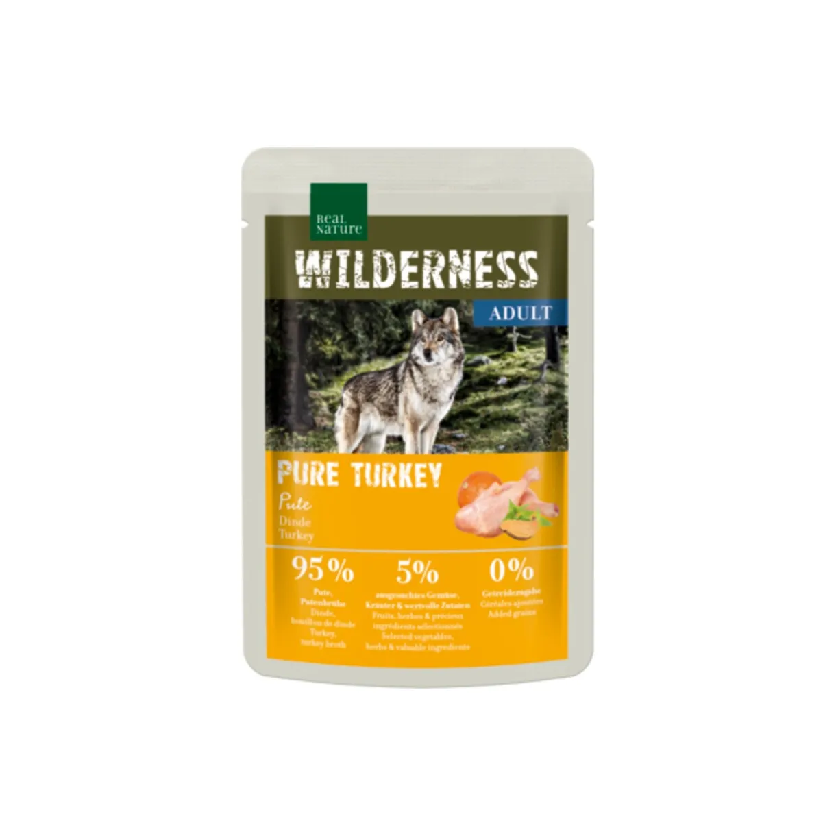 REAL NATURE Nourriture Humide^WILDERNESS Adulte Pure Turkey 12x100 g