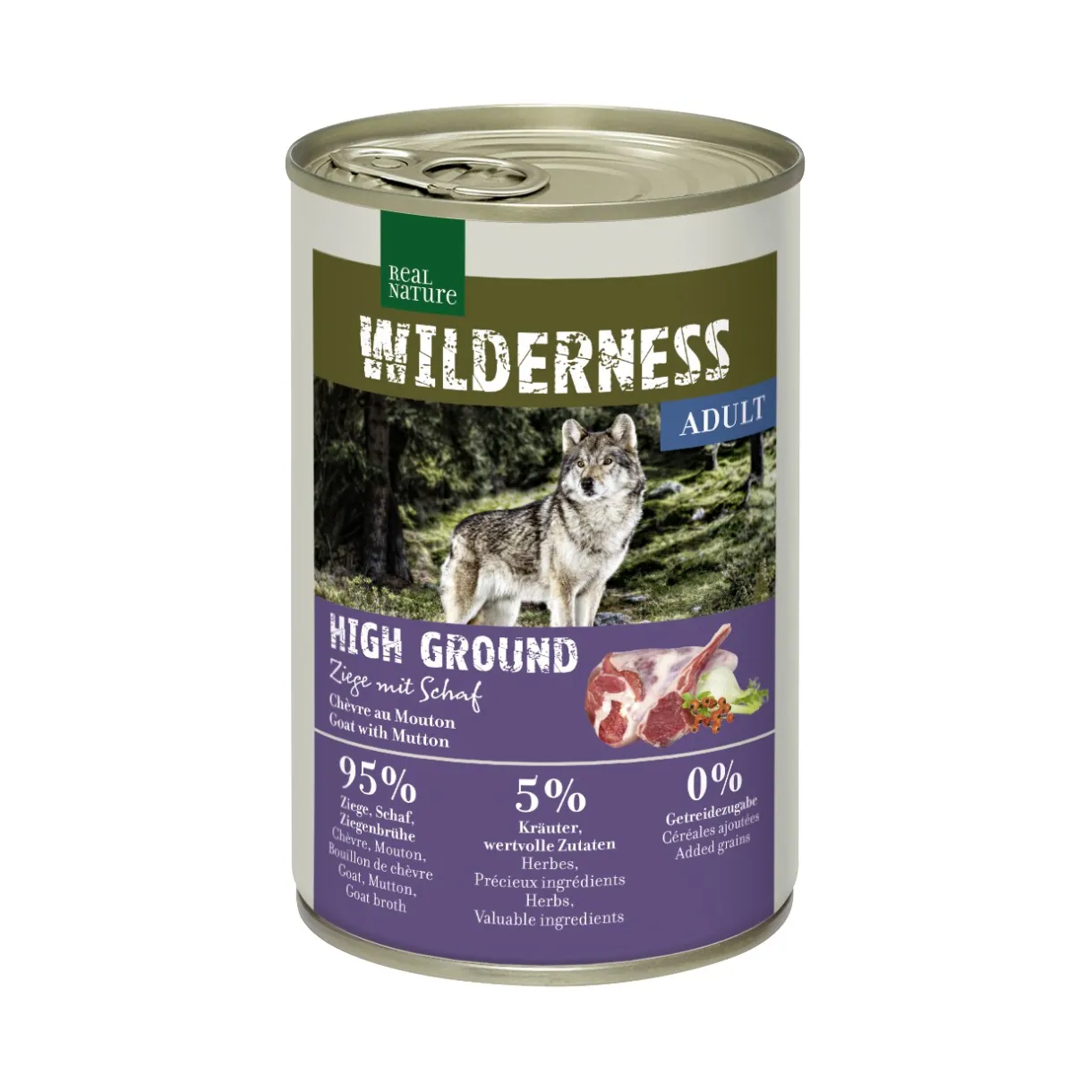 REAL NATURE Nourriture Humide^Wilderness Adult High Ground 6x400 g