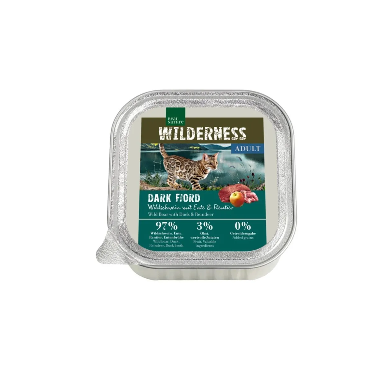 REAL NATURE Nourriture Humide^WILDERNESS Adult 16 x 100 g Dark Fjord sanglier au canard et au renne