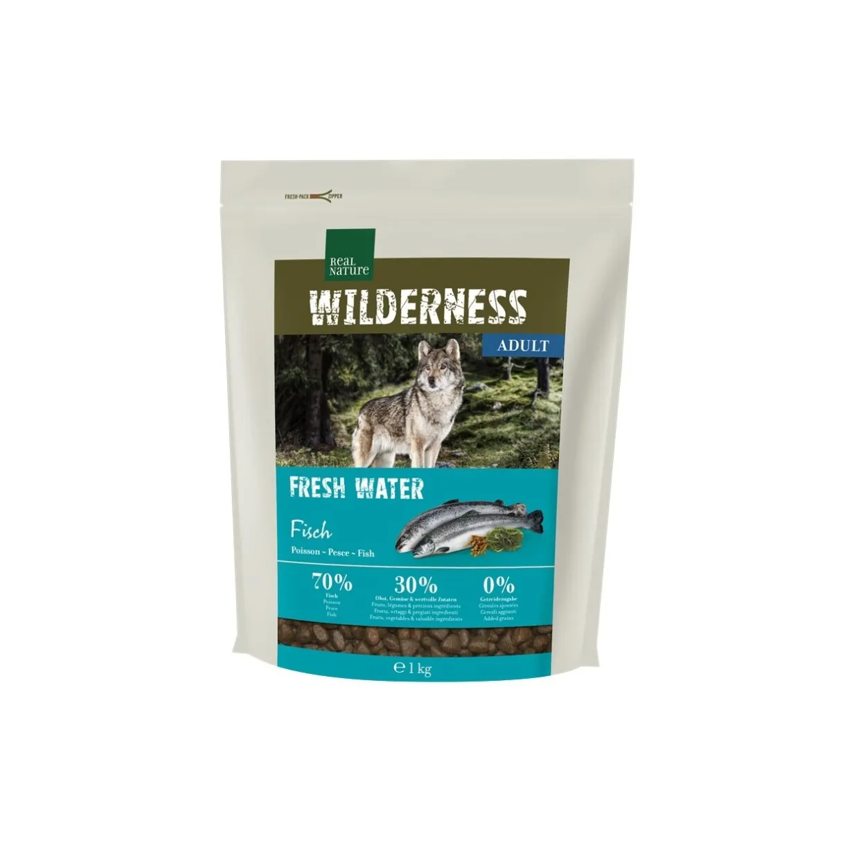 REAL NATURE Croquettes^WILDERNESS Fresh Water Adult Poisson 1 kg