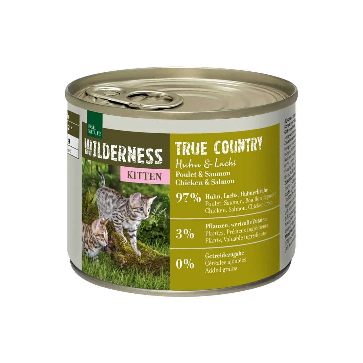 REAL NATURE Nourriture Supplémentaire|Nourriture Humide^WILDERNESS Kitten True Country Huhn & Lachs 6x200 g