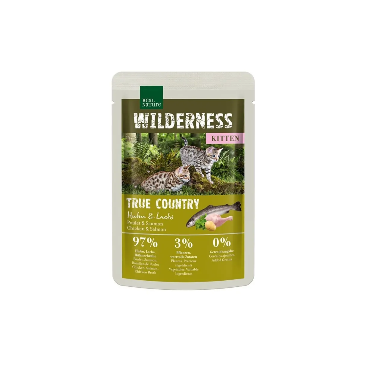 REAL NATURE Nourriture Humide|Nourriture^WILDERNESS Kitten 12 x 85 g True Country Huhn & Lachs