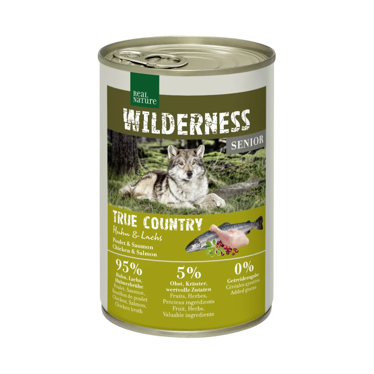 REAL NATURE Nourriture Humide^WILDERNESS Senior True Country Huhn & Lachs 6x400 g