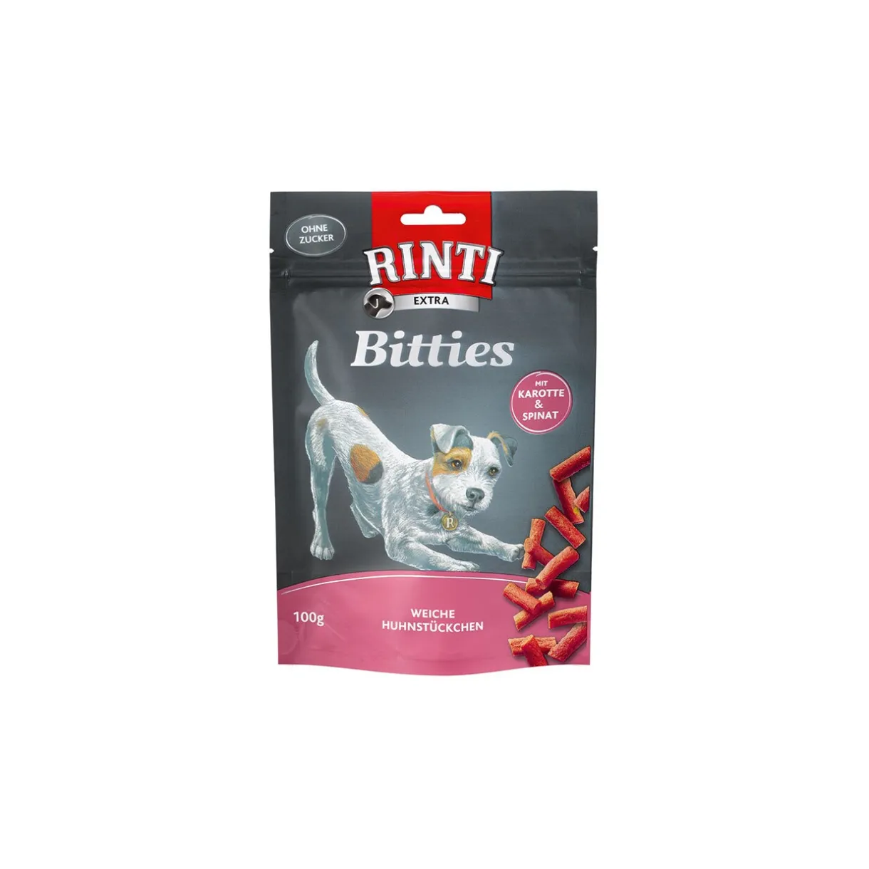 RINTI Friandises|Nourriture^Bitties 12 x 100 g Poulet aux carottes et épinards