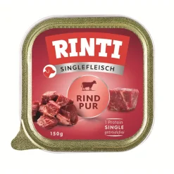 RINTI Nourriture Humide^Singlefleisch nourriture humide pour chien, adulte, barquette. Pur bœuf 10x150 g