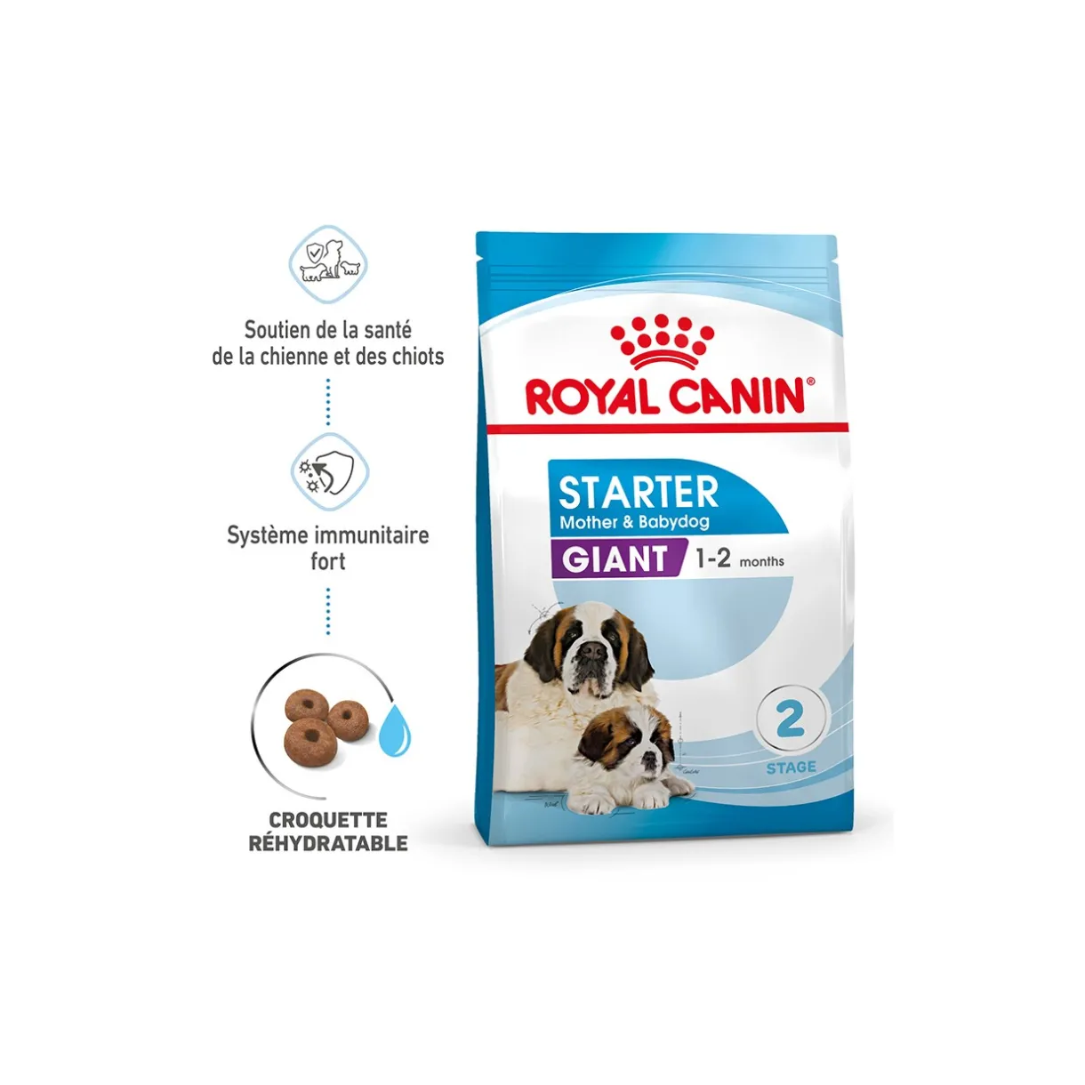 ROYAL CANIN Croquettes|Nourriture^Giant Starter Croquettes Chien 15 kg