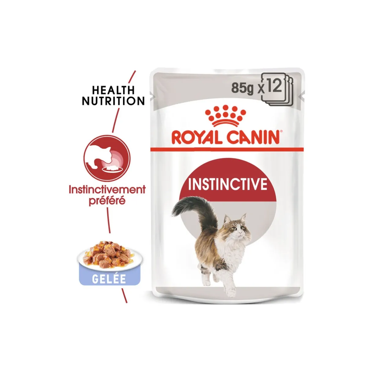 ROYAL CANIN Nourriture Humide^Instinctive Adult en gelée 12x85 g