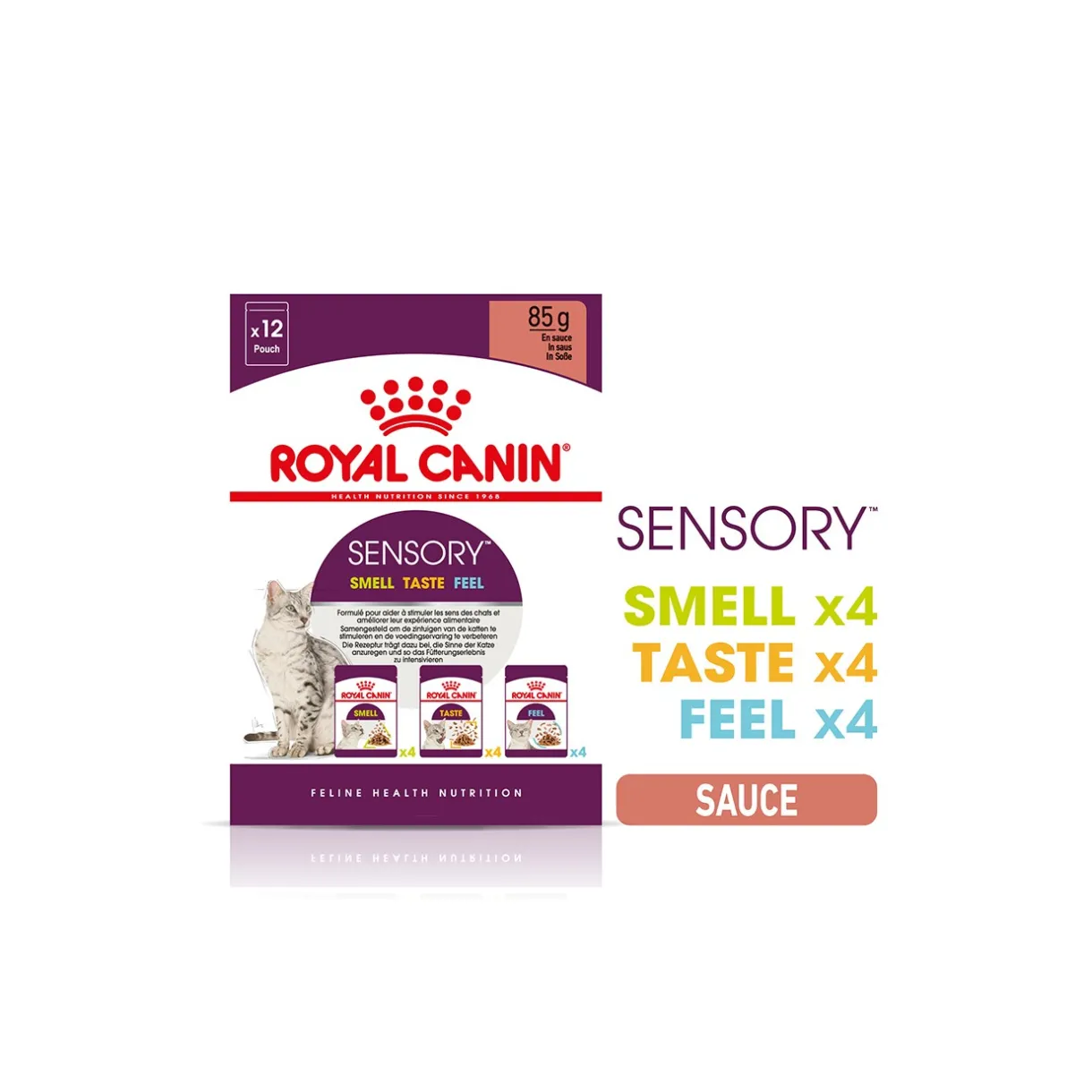 ROYAL CANIN Nourriture Humide^Sensory Smell Taste Feel Multipack en sauce 12x85 g
