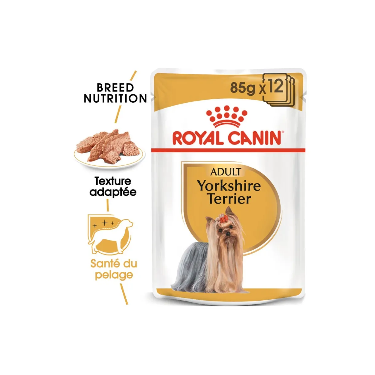 ROYAL CANIN Nourriture Humide^Yorkshire Terrier Adult Mousse 12x85 g
