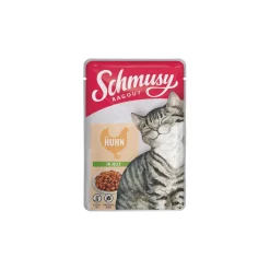 Schmusy Nourriture Humide^Ragout Nourriture humide chat adulte en gelée Poulet 22x100 g
