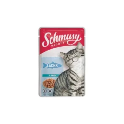 Schmusy Nourriture Humide^Ragout Nourriture humide chat adulte en sauce Saumon 22x100 g