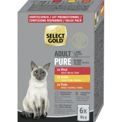 SELECT GOLD Nourriture Humide^Adult Pure en Sauce Multipack 6x85g
