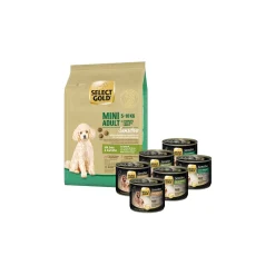 SELECT GOLD Croquettes|Nourriture Humide^Ensemble d'alimentation mixte pour adultes Mini 7 pièces.