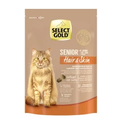 SELECT GOLD Croquettes Pour Chat^Hair+Skin Senior Volaille & saumon 300 g
