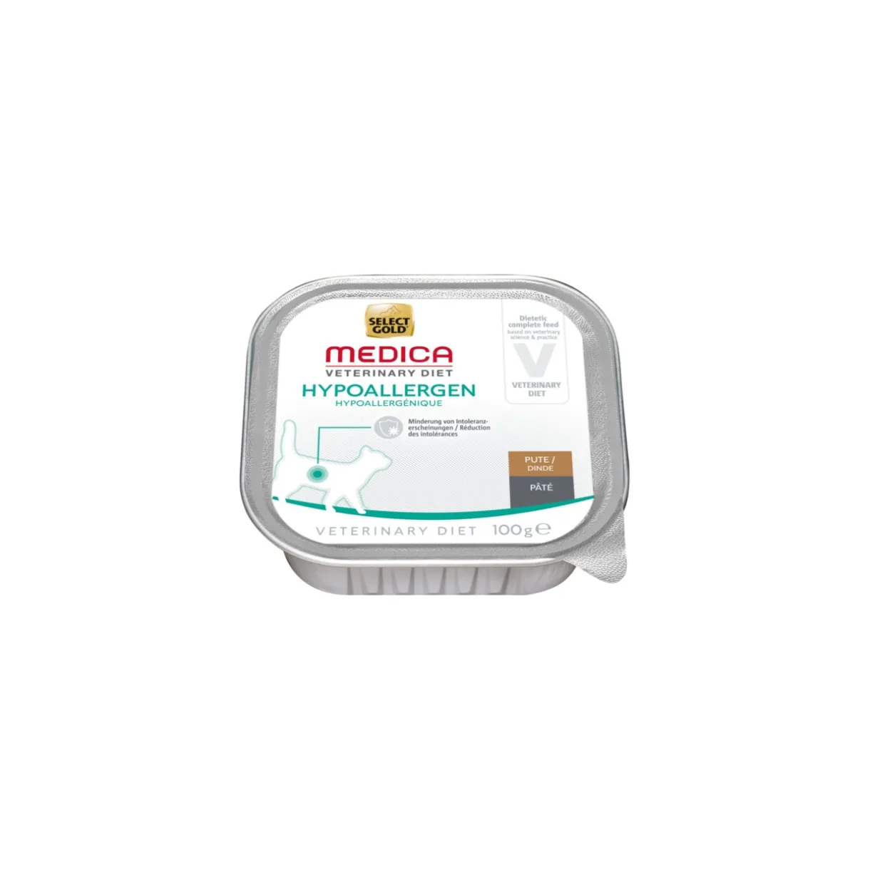 SELECT GOLD Nourriture Humide^Medica Hypoallergéniques 16 x 100 g Dinde et riz 16x100 g
