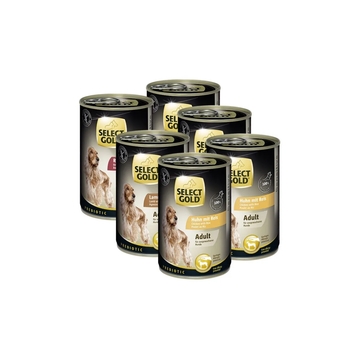 SELECT GOLD Nourriture Humide^Sensitive Adult Pack Mix 6x400g Pack mix 1