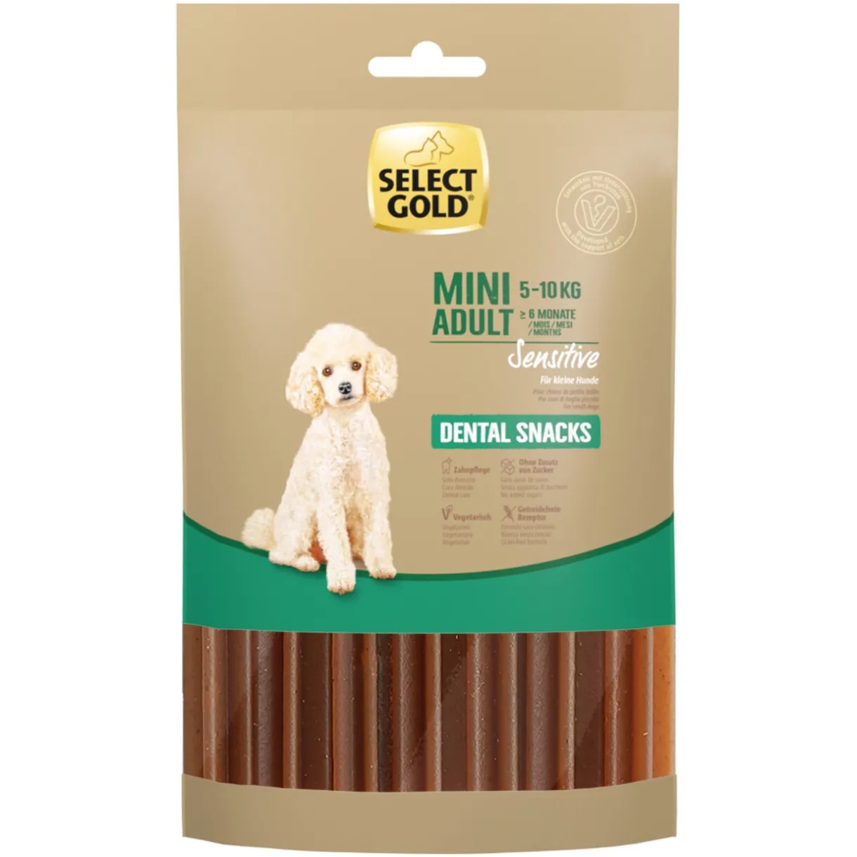 SELECT GOLD Soins Dentaires|Friandises^Sensitive Dental Snacks pour les petits chiens 99 g