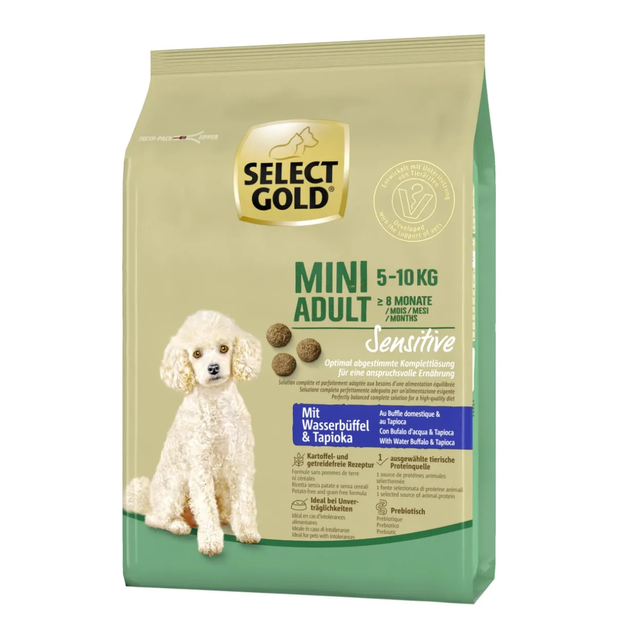 SELECT GOLD Croquettes^Sensitive Mini Adult Buffle domestique 1 kg
