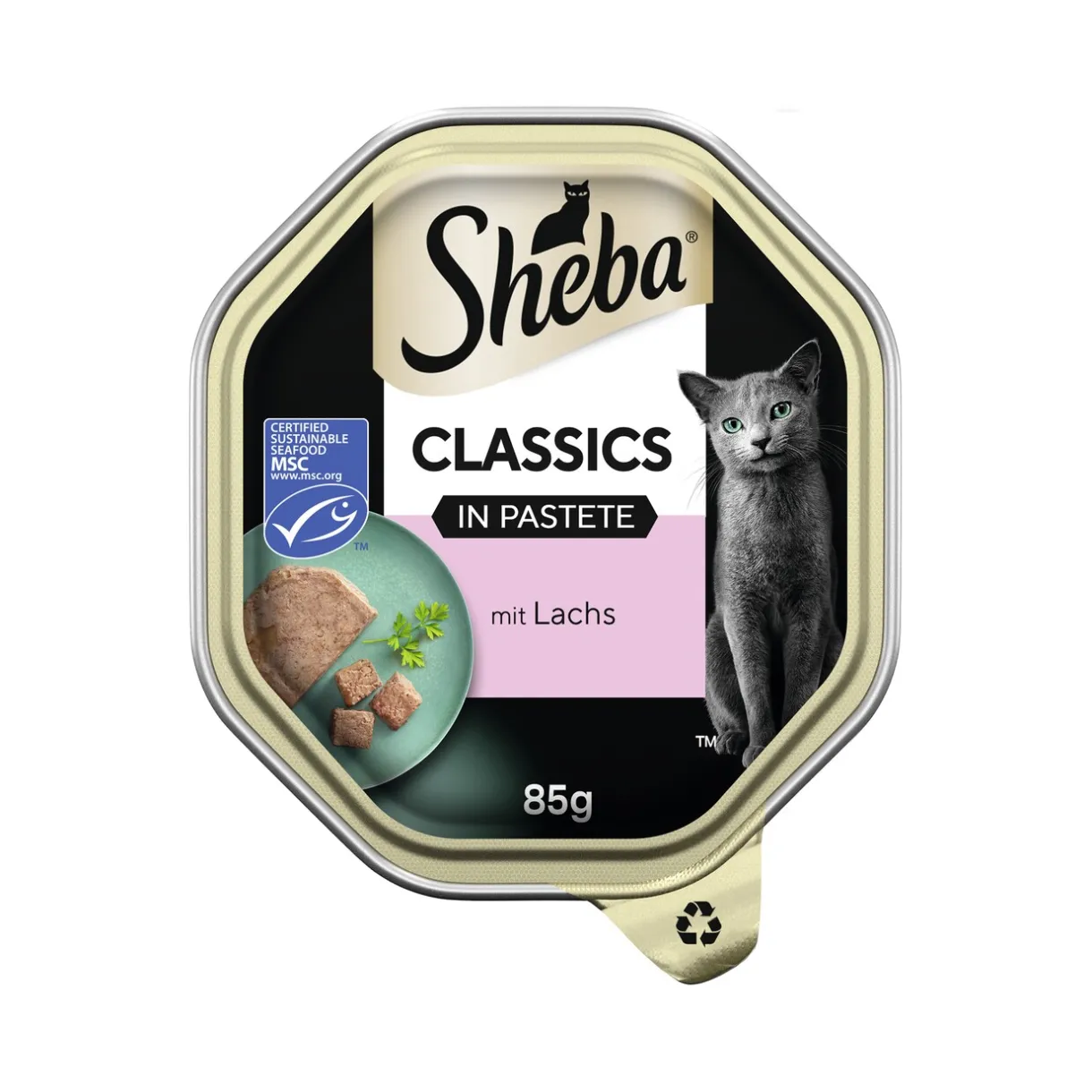 Sheba Nourriture Humide^Classics Nourriture humide pour chat adulte, en pâté 22x85g Saumon
