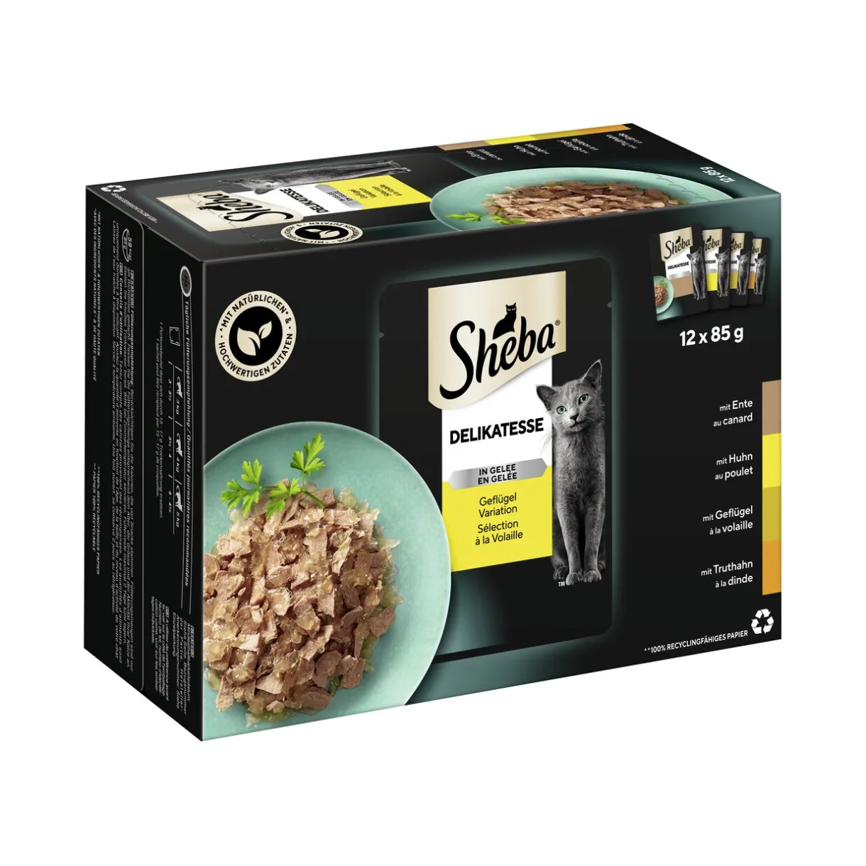 Sheba Nourriture Humide^Délicatesse en gelée 12x85g