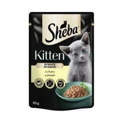 Sheba Nourriture Humide|Nourriture^Kitten en sauce 28 x 85 g Poulet