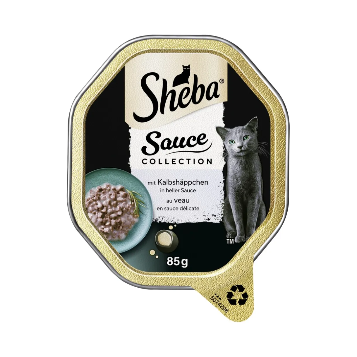 Sheba Nourriture Humide^Sauce Collection 22 x 85 g avec morceaux de veau, En sauce