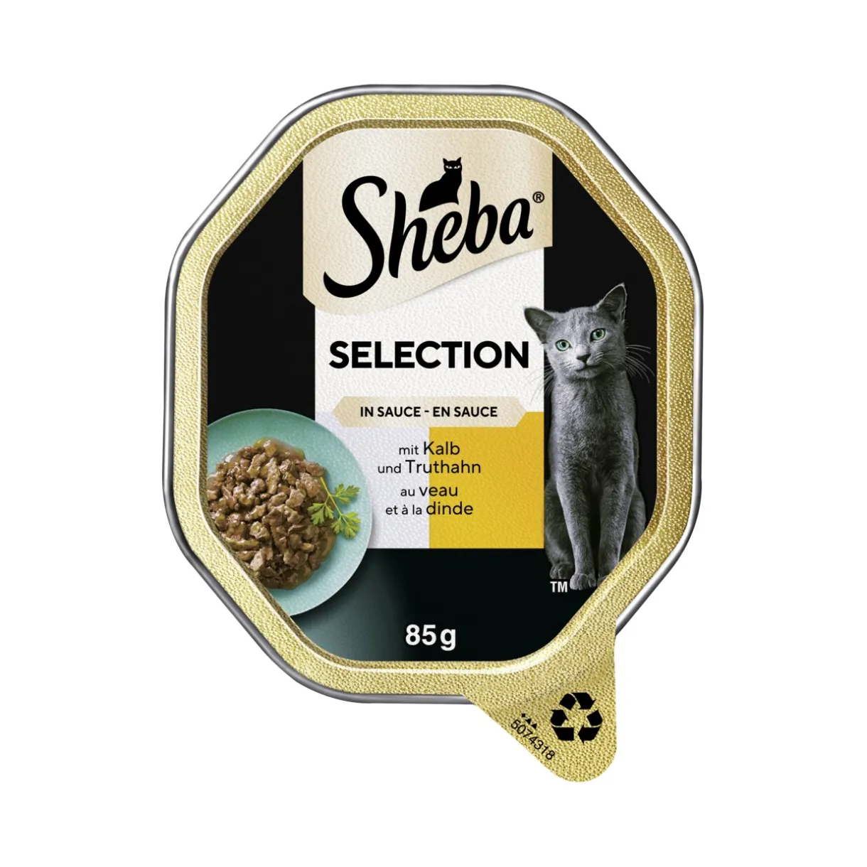 Sheba Nourriture Humide^Selection en sauce 22 x 85 g Veau & dinde