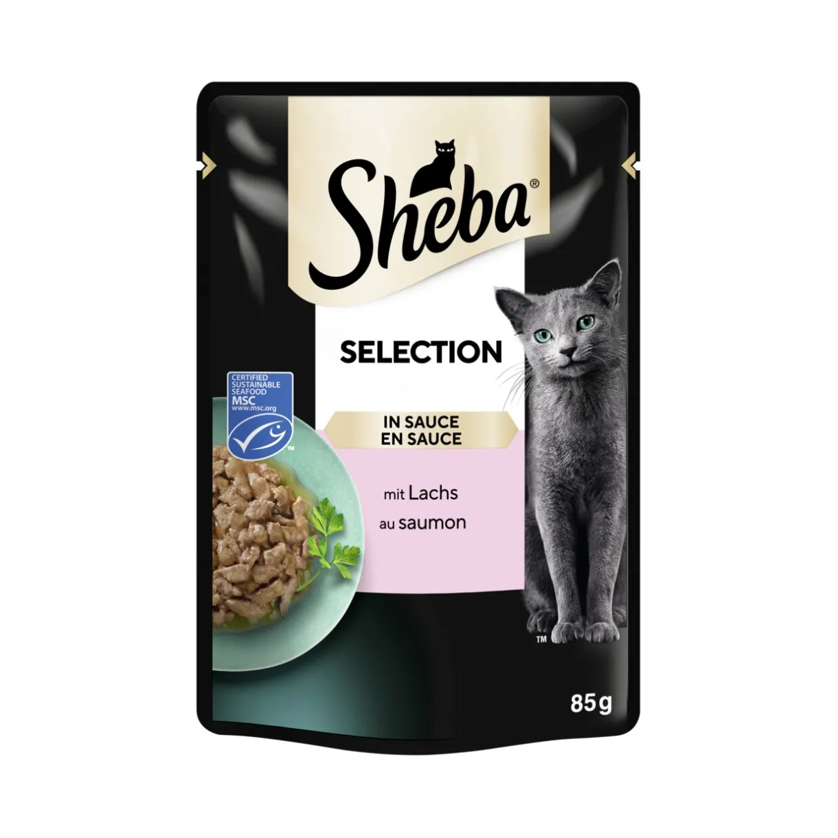 Sheba Nourriture Humide^Selection en sauce 28 x 85 g Saumon