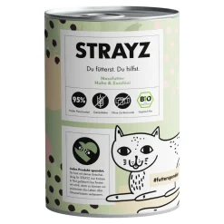 STRAYZ Nourriture Humide^BIO 6x400 g Poulet et courgette