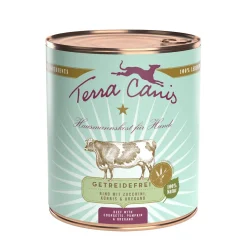 Terra Canis Nourriture Humide^sans céréales Adult 6x800g Bœuf aux courgettes, à la courge et à l’origan