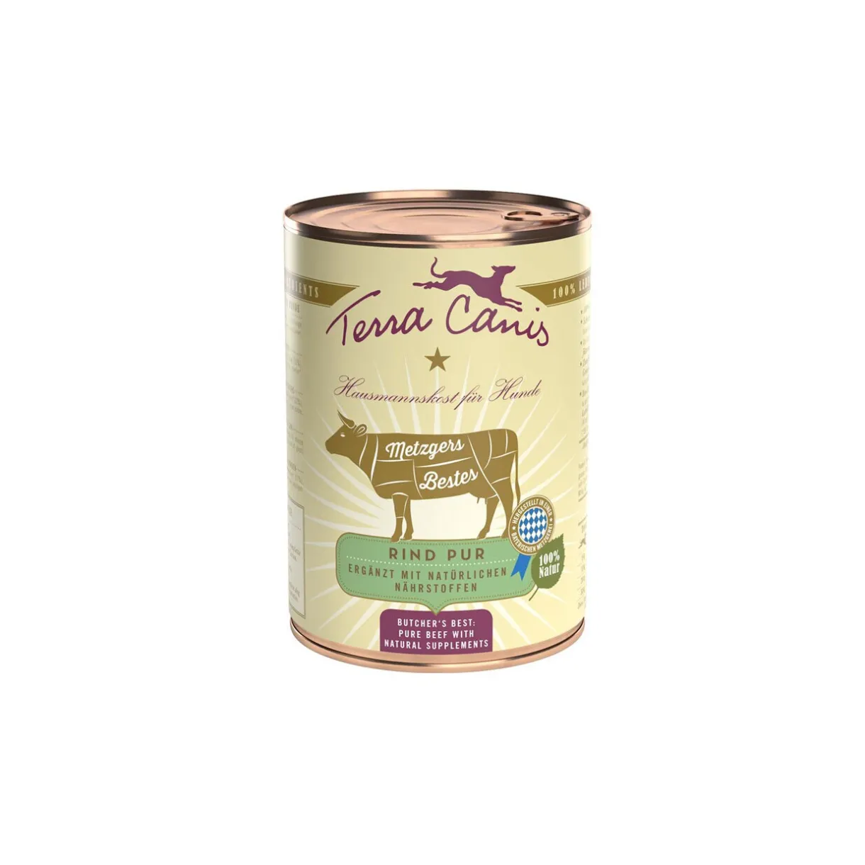 Terra Canis Barf/ Nourriture Surgelée|Nourriture Humide^Viande PURE 6 x 400 g Pur bœuf