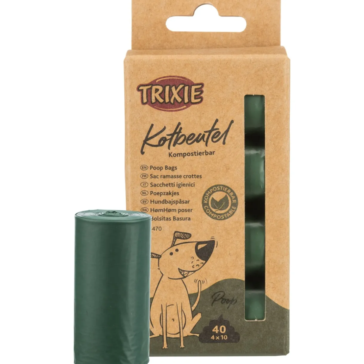 Trixie Sacs À Déjections Canines^Sacs à déjections canines , compostables, 4 rouleaux x 10 sacs