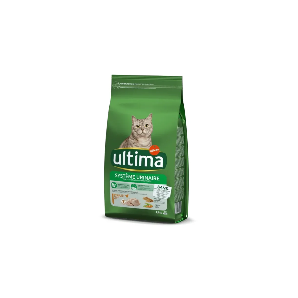 Croquettes Pour Chat^Ultima Protection Urinaire avec du Poulet 1,5 kg