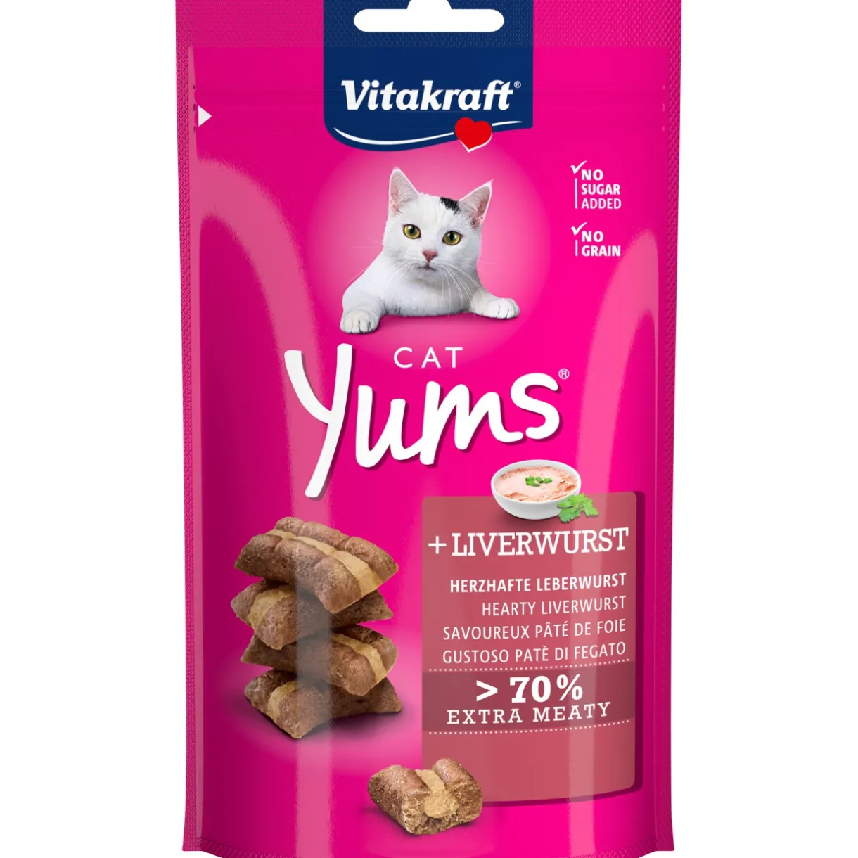 Vitakraft Friandises^Cat Yums Saucisse pâté 9x40 g