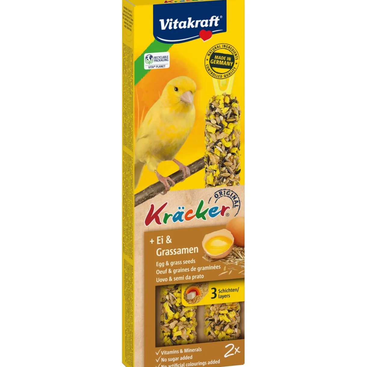 Vitakraft Friandises^cracker pour canaris 4 x 2 Œuf - graines de graminées