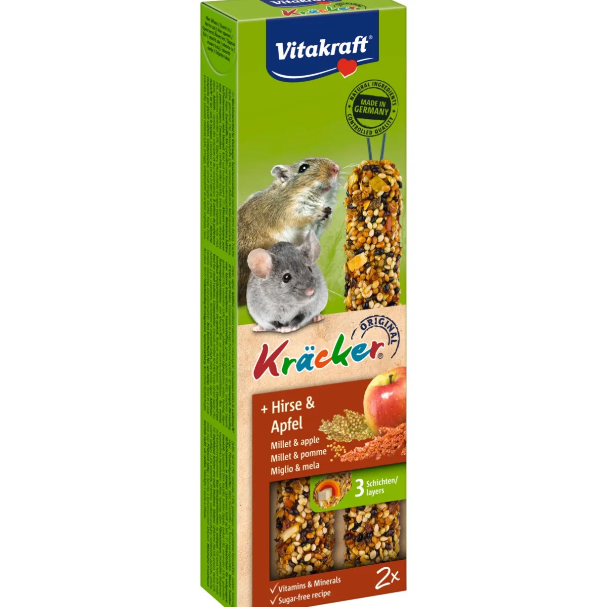 Vitakraft Friandises^Cracker Souris Corn&Fruit 3 x 2 pièces