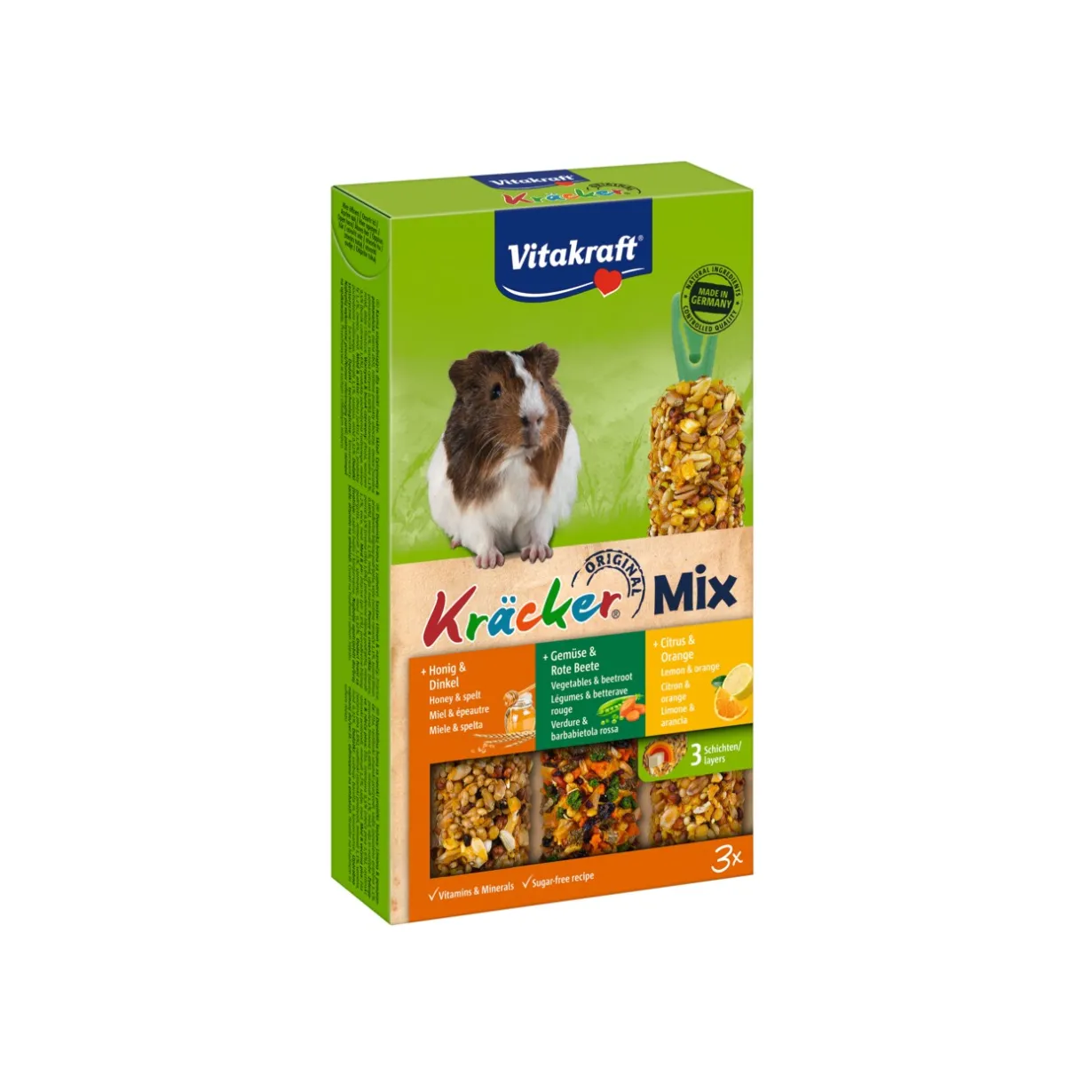 Vitakraft Friandises^Cracker Trio Agrumes-Légumes-Miel 3 pcs