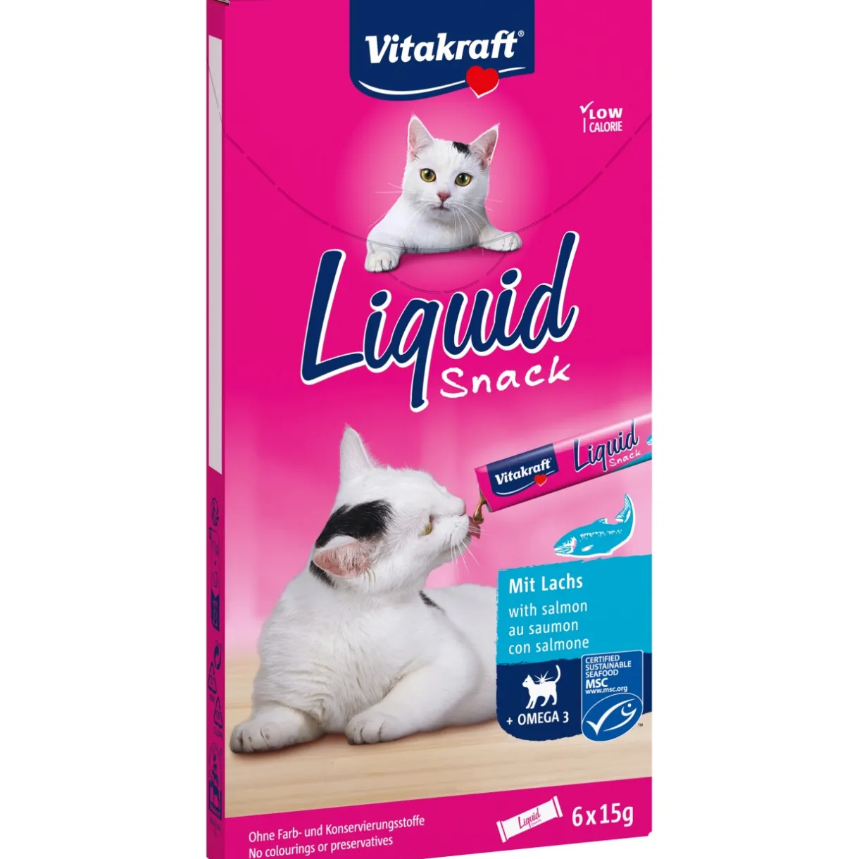 Vitakraft Friandises^Friandise liquide Cat 11x6 pièces au saumon 66x15 g
