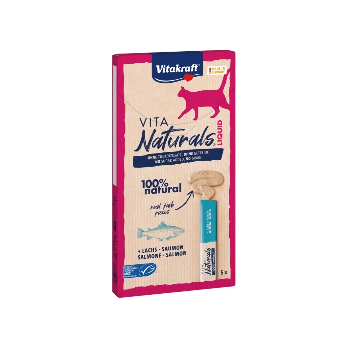 Vitakraft Friandises^Naturals Liquid Snack Saumon 11x5 pcs