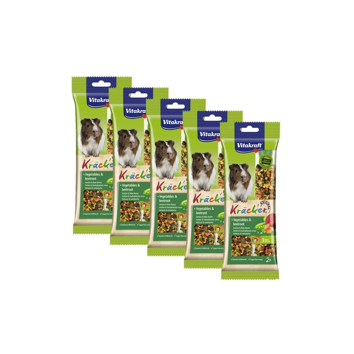 Vitakraft Friandises^Vitacraft Cracker cochon d’Inde 5 x 2 Légumes et betterave rouge