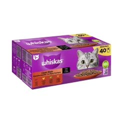 Whiskas Nourriture Humide^Mega Pack 1+ sélection classique en sauce 40x85 g