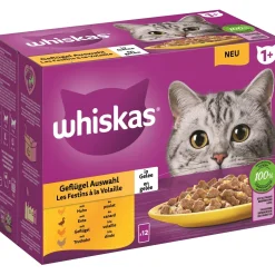 Whiskas Nourriture Humide^Multipack 1+ sélection de volaille en gelée 12 x 85 g